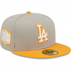 Бейсболка Los Angeles Dodgers New Era 2020 World Series Cooperstown Collection Undervisor 59FIFTY - Gray/Orange