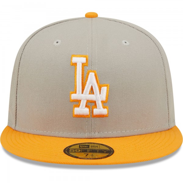 Бейсболка Los Angeles Dodgers New Era 2020 World Series Cooperstown Collection Undervisor 59FIFTY - Gray/Orange