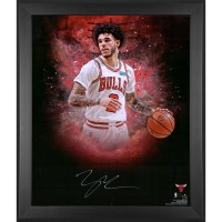 Autographed Chicago Bulls Lonzo Ball Fanatics Authentic Framed 20 x 24 In-Focus Photograph