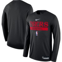 Футболка с длинным рукавом Philadelphia 76ers Nike 2022/23 Legend On-Court Practice Performance - Black