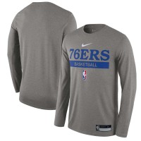 Футболка с длинным рукавом Philadelphia 76ers Nike 2022/23 Legend On-Court Practice Performance - Heathered Gray