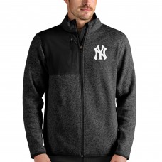 Кофта на молнии New York Yankees Antigua Fortune - Heathered Black