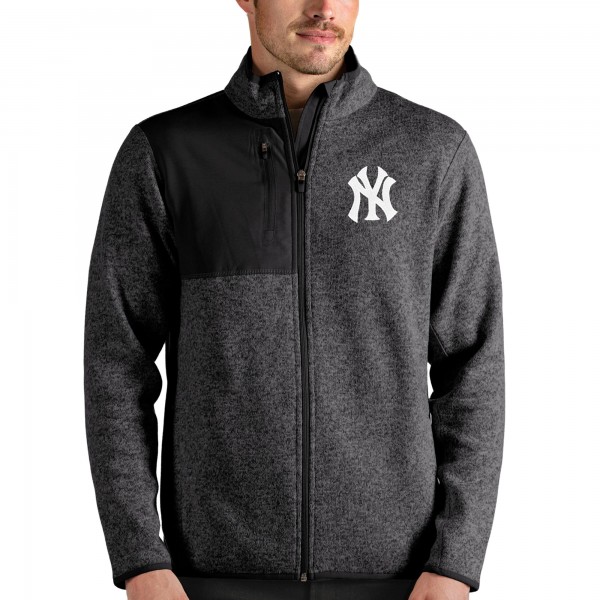 Кофта на молнии New York Yankees Antigua Fortune - Heathered Charcoal