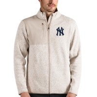 Кофта на молнии New York Yankees Antigua Fortune - Oatmeal