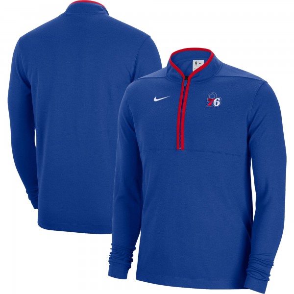 Кофта на короткой молнии Philadelphia 76ers Nike Authentic Performance - Royal