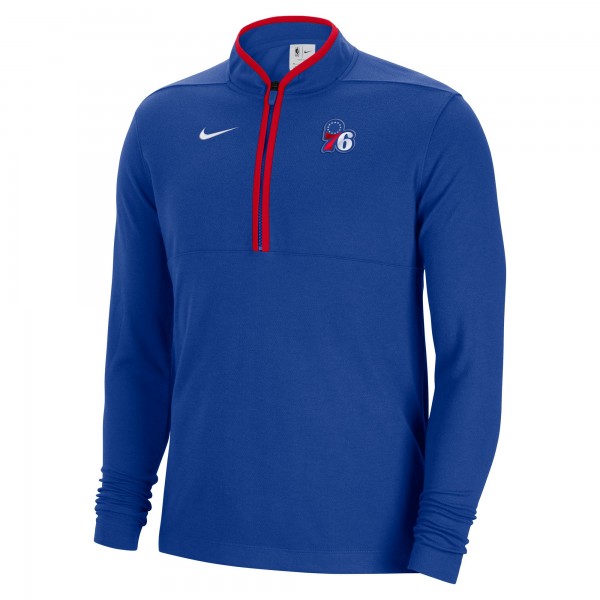 Кофта на короткой молнии Philadelphia 76ers Nike Authentic Performance - Royal