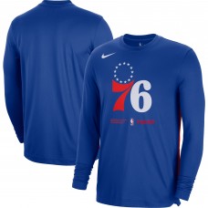 Футболка с длинным рукавом Philadelphia 76ers Nike Pre-Game Shooting Performance - Royal