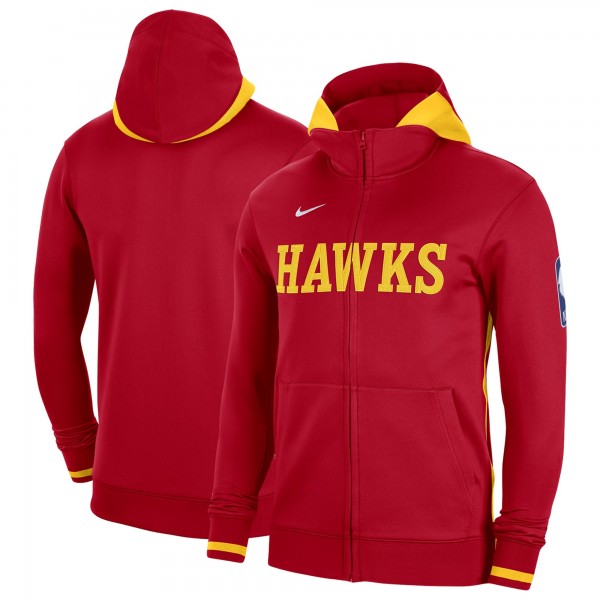 Толстовка на молнии Atlanta Hawks Nike Authentic Showtime Performance - Red