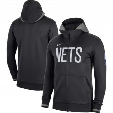 Толстовка на молнии Brooklyn Nets Nike Authentic Showtime Performance - Black