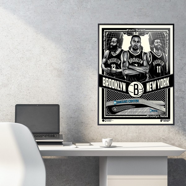 Brooklyn Nets Phenom Gallery 18 x 24 Deluxe Framed Serigraph Print
