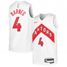 Игровая форма  Scottie Barnes Toronto Raptors Nike Youth 2021/22 Swingman Player White - Association Edition
