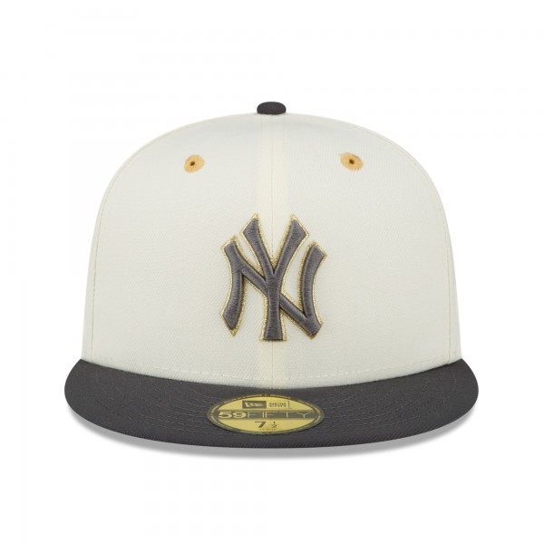 Бейсболка New York Yankees New Era 1977 MLB All-Star Game Chrome 59FIFTY - White/Charcoal