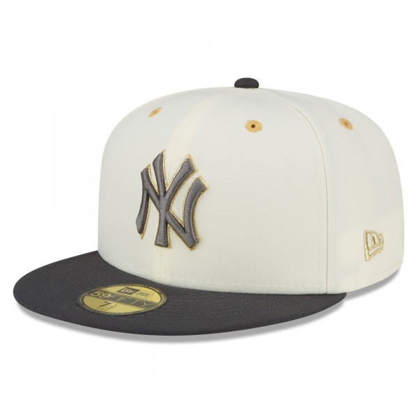 Бейсболка New York Yankees New Era 1977 MLB All-Star Game Chrome 59FIFTY - White/Charcoal