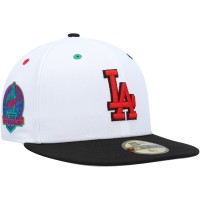 Бейсболка Los Angeles Dodgers New Era 60th Anniversary Primary Eye 59FIFTY - White/Black