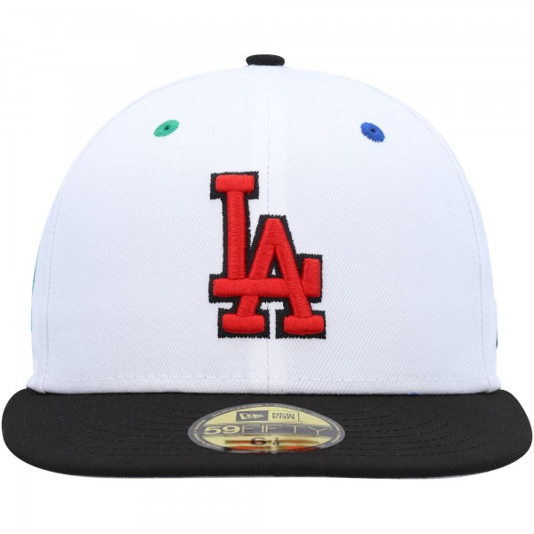 Бейсболка Los Angeles Dodgers New Era 60th Anniversary Primary Eye 59FIFTY - White/Black