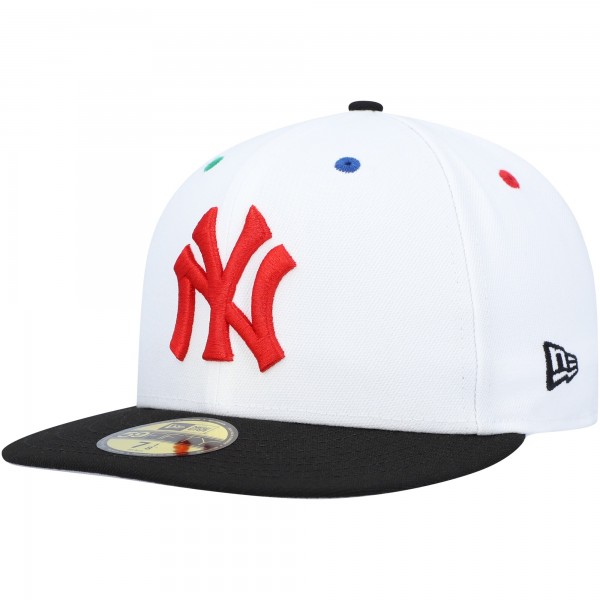 Бейсболка New York Yankees New Era 1956 World Series Primary Eye 59FIFTY - White/Black