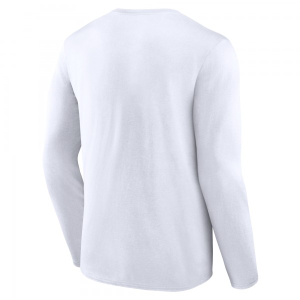 New York Yankees Fanatics White Pressbox Long Sleeve T-Shirt