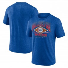 Футболка Philadelphia 76ers True Classics Power Phase Tri-Blend - Heather Royal