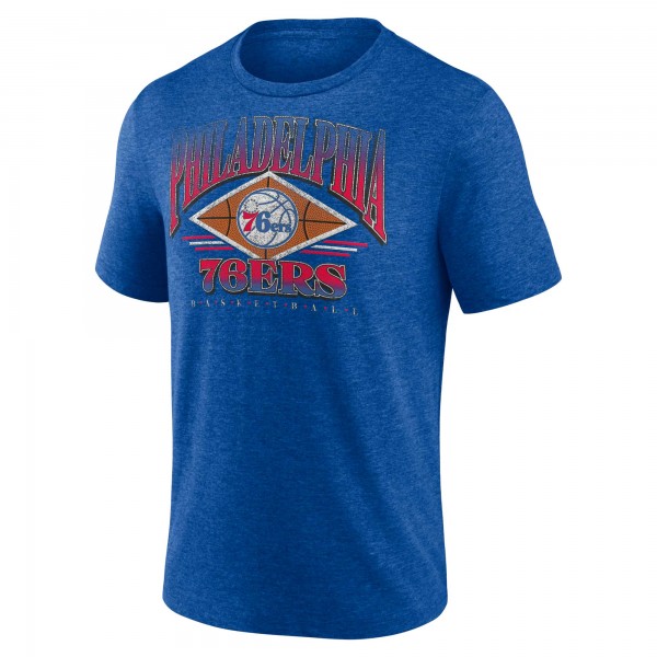 Футболка Philadelphia 76ers True Classics Power Phase Tri-Blend - Heather Royal