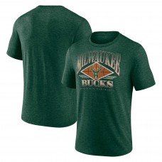 Футболка Milwaukee Bucks True Classics Power Phase Tri-Blend - Heather Hunter Green