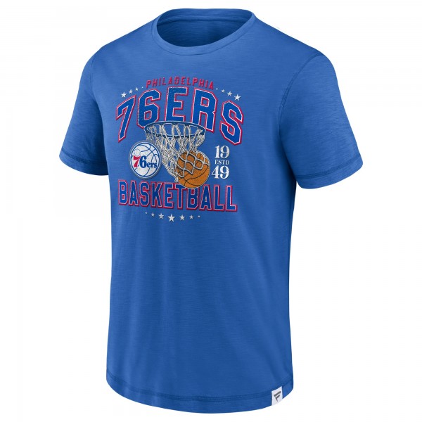 Футболка Philadelphia 76ers Reinforce True Classics Vintage Slub - Royal