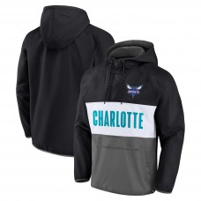 Куртка на короткой молнии Charlotte Hornets Team Leader Iconic Colorblock Anorak Raglan - Black/Gray