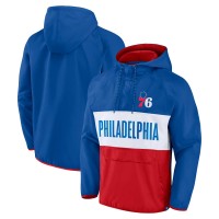 Куртка на короткой молнии Philadelphia 76ers Team Leader Iconic Colorblock Anorak Raglan - Royal/Red