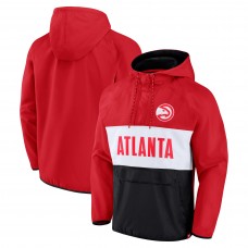 Куртка на короткой молнии Atlanta Hawks Team Leader Iconic Colorblock Anorak Raglan - Red/Black