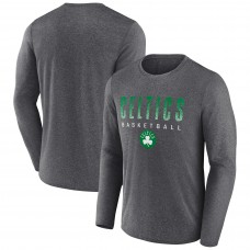 Футболка с длинным рукавом Boston Celtics Where Legends Play Iconic Practice - Heathered Charcoal