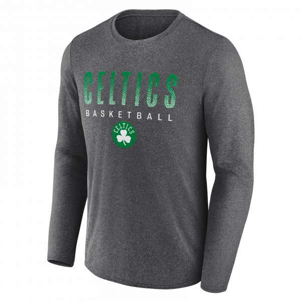Футболка с длинным рукавом Boston Celtics Where Legends Play Iconic Practice - Heathered Charcoal