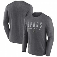 Футболка с длинным рукавом San Antonio Spurs Where Legends Play Iconic Practice - Heathered Charcoal