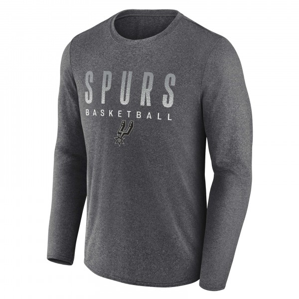 Футболка с длинным рукавом San Antonio Spurs Where Legends Play Iconic Practice - Heathered Charcoal