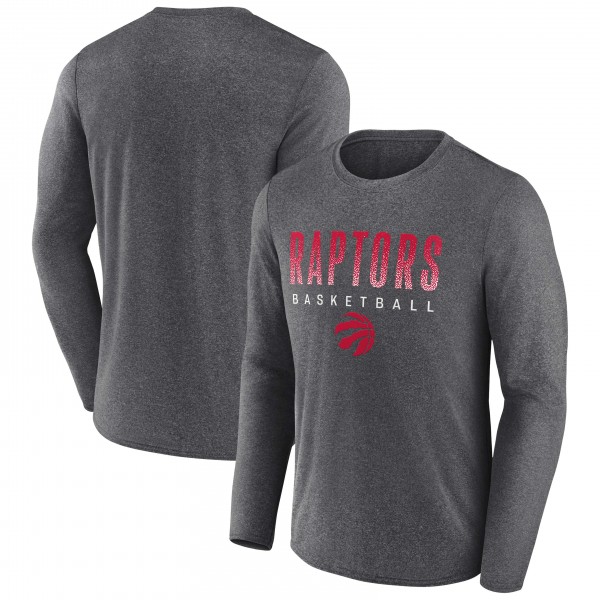 Toronto Raptors Fanatics Heathered Charcoal Where Legends Play Iconic Practice Long Sleeve T-Shirt