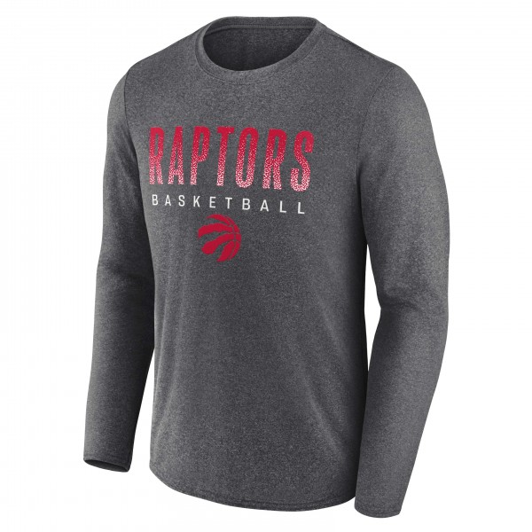 Toronto Raptors Fanatics Heathered Charcoal Where Legends Play Iconic Practice Long Sleeve T-Shirt