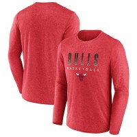 Футболка с длинным рукавом Chicago Bulls Where Legends Play Iconic Practice - Heathered Red