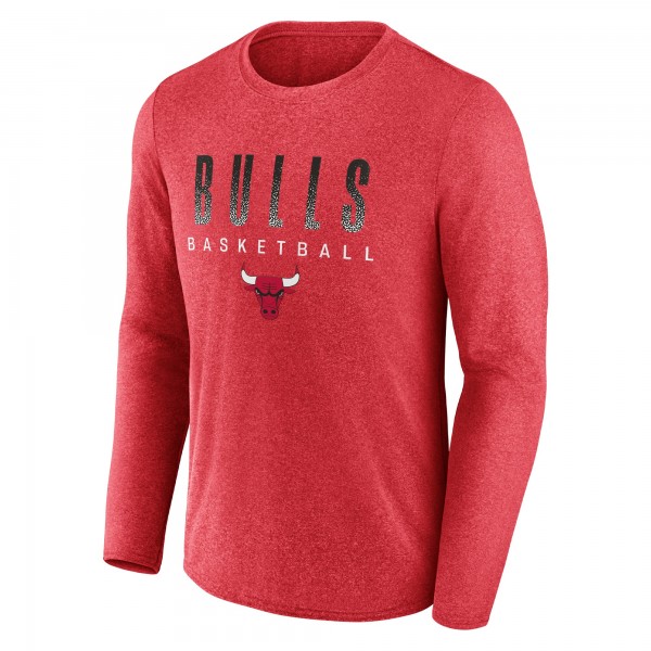 Футболка с длинным рукавом Chicago Bulls Where Legends Play Iconic Practice - Heathered Red
