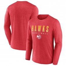 Футболка с длинным рукавом Atlanta Hawks Where Legends Play Iconic Practice - Heathered Red