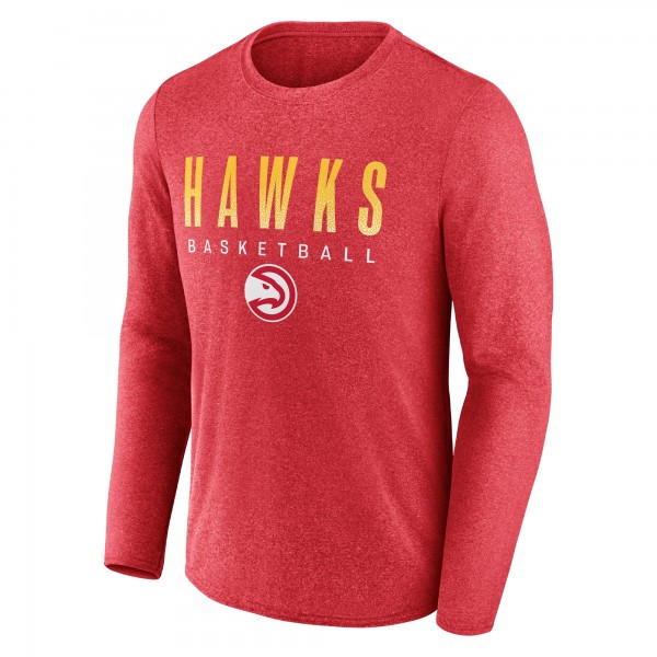 Футболка с длинным рукавом Atlanta Hawks Where Legends Play Iconic Practice - Heathered Red