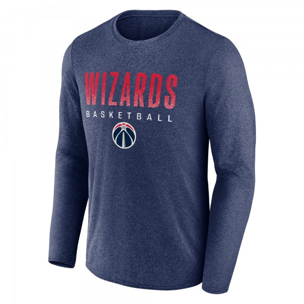 Washington Wizards Fanatics Heathered Navy Where Legends Play Iconic Practice Long Sleeve T-Shirt