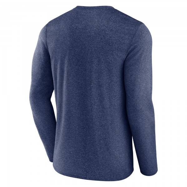 Washington Wizards Fanatics Heathered Navy Where Legends Play Iconic Practice Long Sleeve T-Shirt