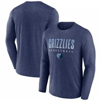 Футболка с длинным рукавом Memphis Grizzlies Where Legends Play Iconic Practice - Heathered Navy