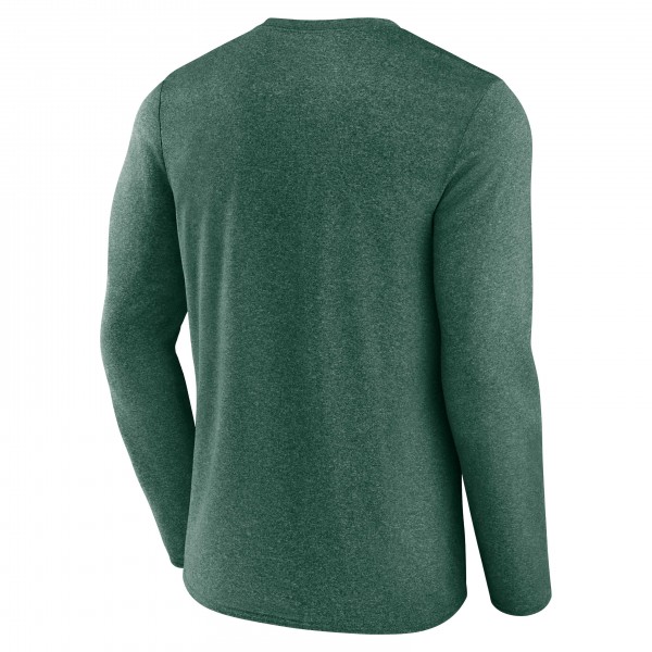 Футболка с длинным рукавом Milwaukee Bucks Where Legends Play Iconic Practice - Heathered Hunter Green