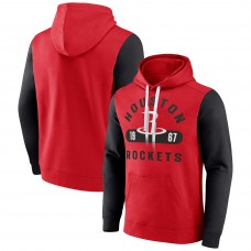 Houston Rockets Attack Colorblock Pullover Hoodie - Red/Black