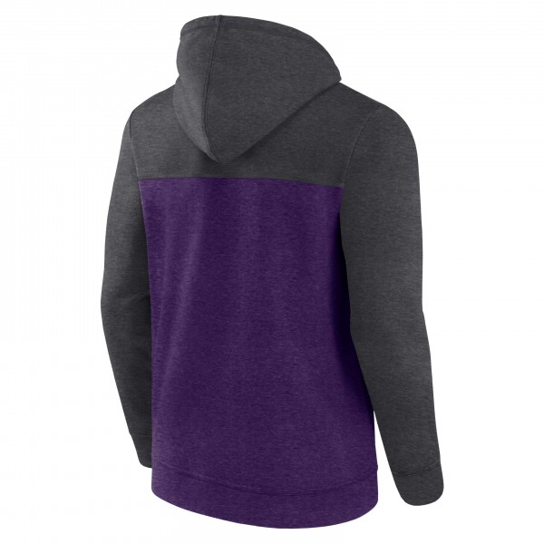 Толстовка на молнии Phoenix Suns Down and Distance - Heather Purple/Heather Charcoal