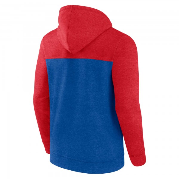Толстовка на молнии Philadelphia 76ers Down and Distance - Heather Royal/Heather Red