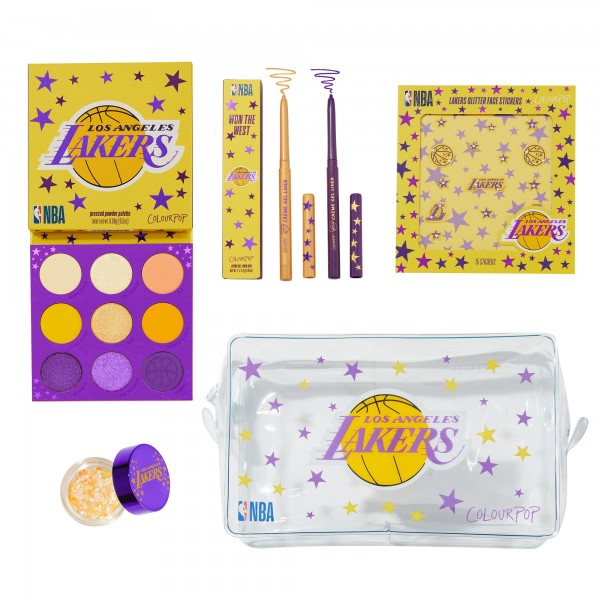 Los Angeles Lakers ColourPop Womens NBA Makeup Collection Set - Purple