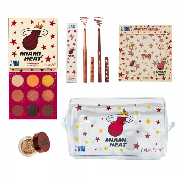 Miami Heat ColourPop Womens NBA Makeup Collection Set - Red