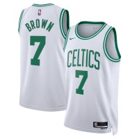 Джерси Unisex Boston Celtics Jaylen Brown Nike White Swingman - Association Edition