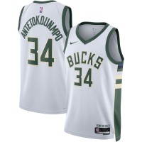 Игровая форма  Giannis Antetokounmpo Milwaukee Bucks Nike Unisex 2022/23 Swingman - Association Edition - White
