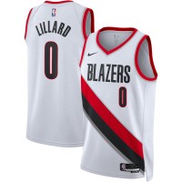 Игровая джерси Damian Lillard Portland Trail Blazers Nike Unisex 2022/23 Swingman - Association Edition - White